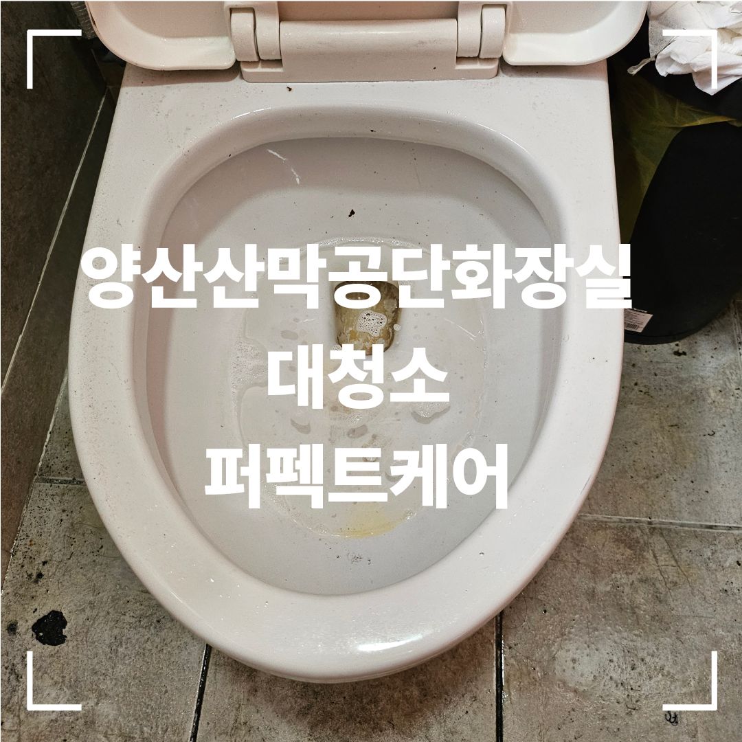양산 화장실 바닥 청소 후
