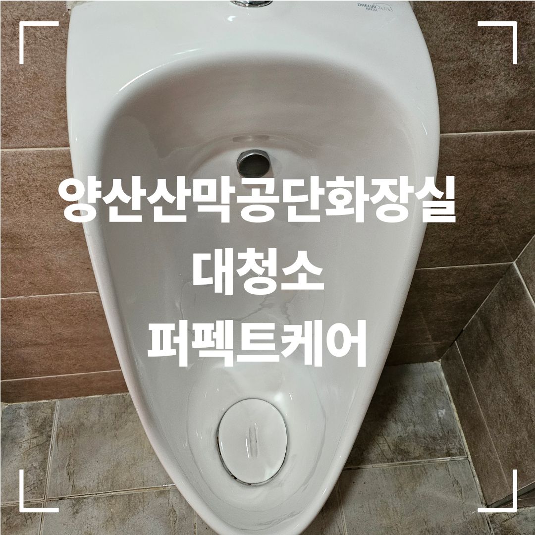 양산 산막공단 화장실 대청소 후 소변기